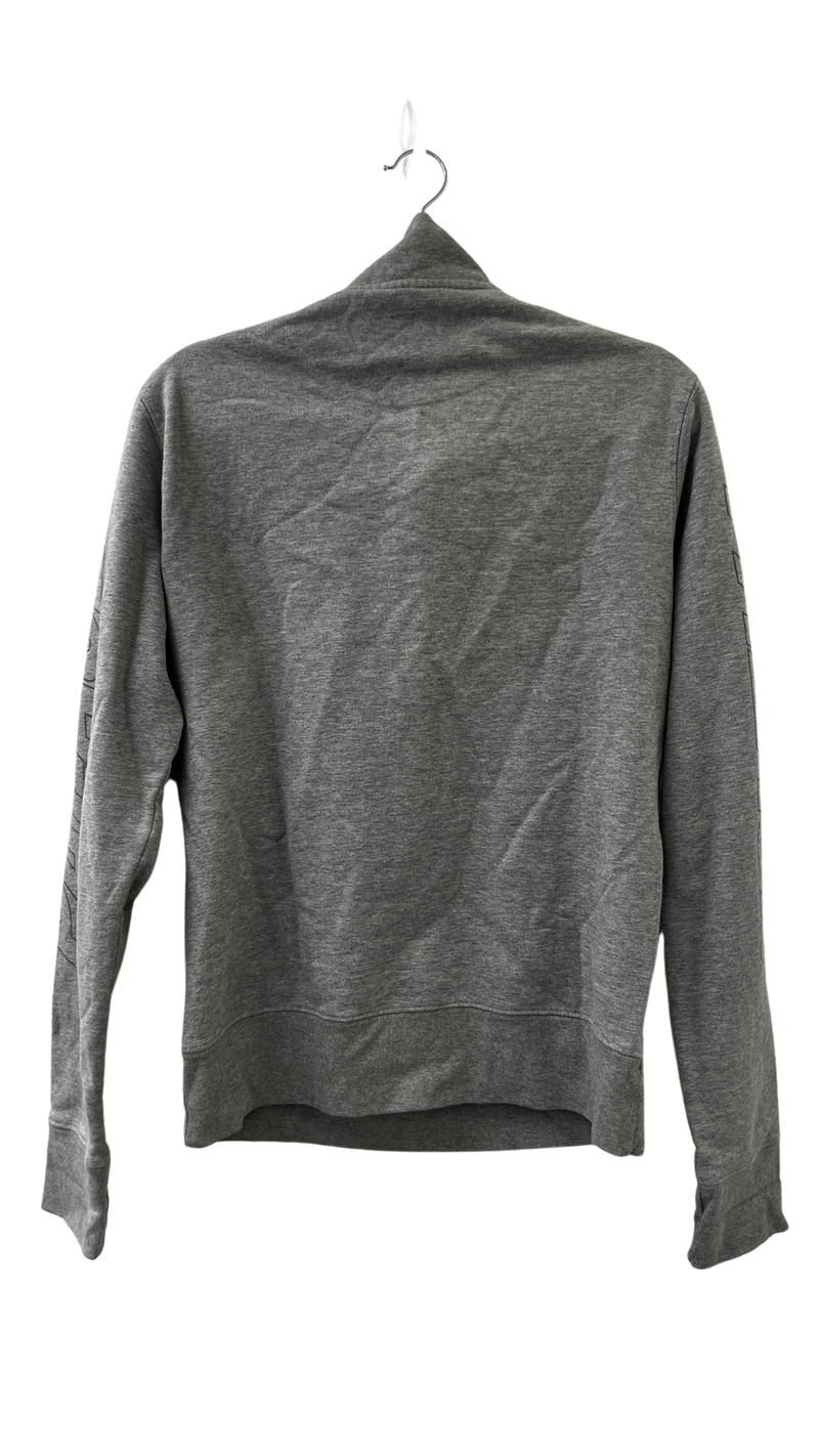PRE-LOVED - PALACE SPORT PIPED 1/4 ZIP GREY SWEATER