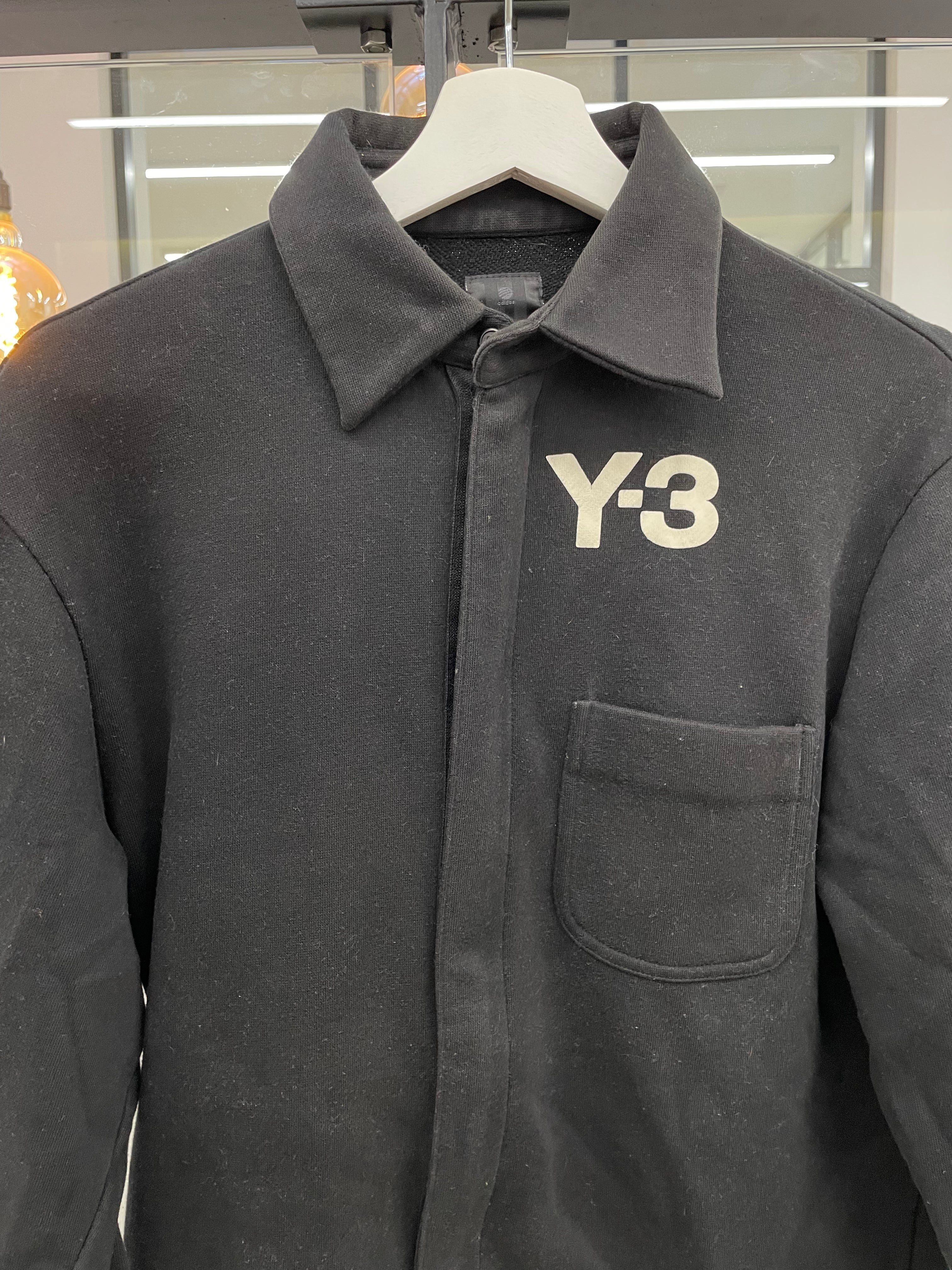 PRE LOVED - Y3 BUTTON UP COLLAR SWEATSHIRT