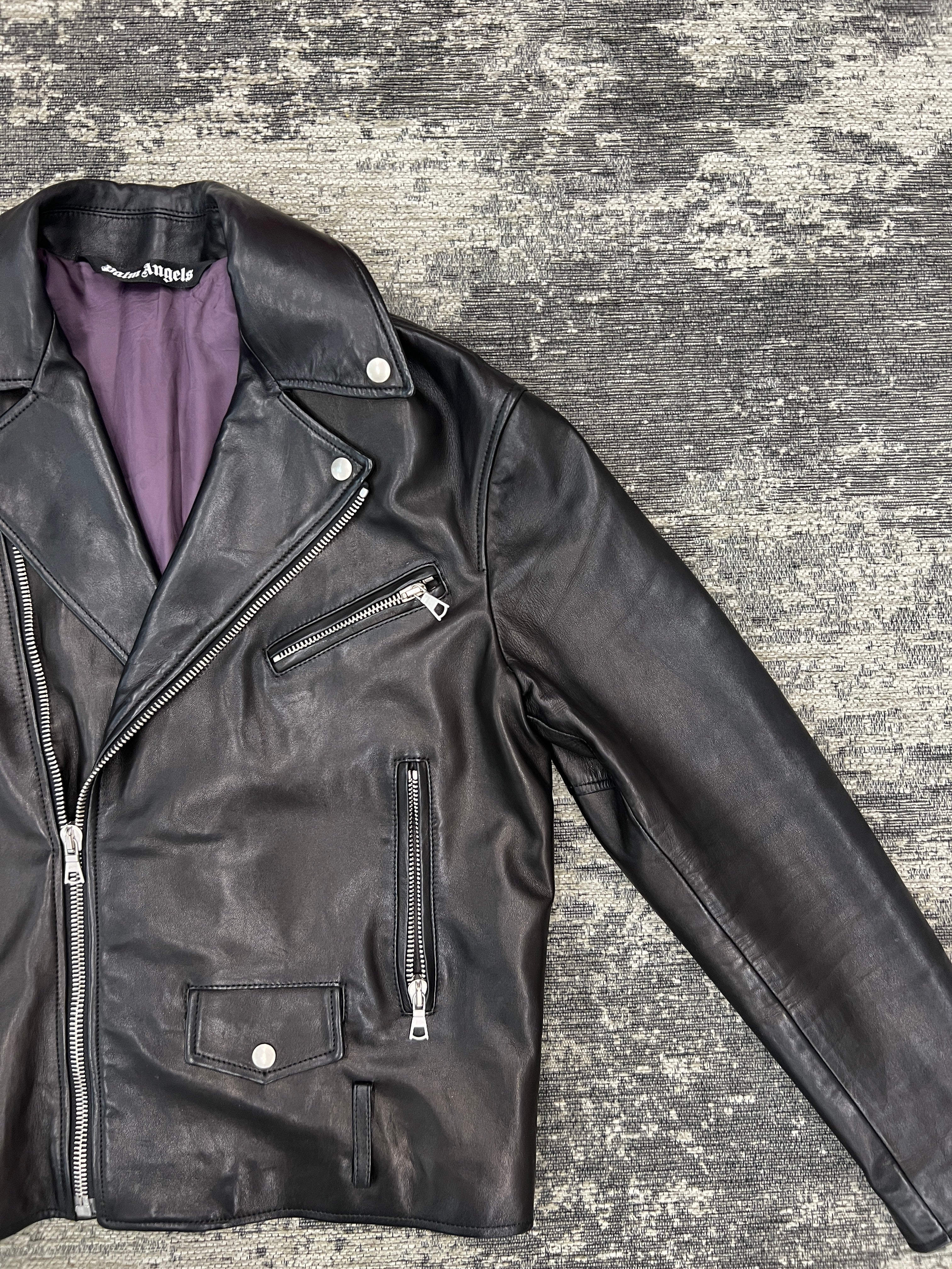 Palm angels on sale leather jacket