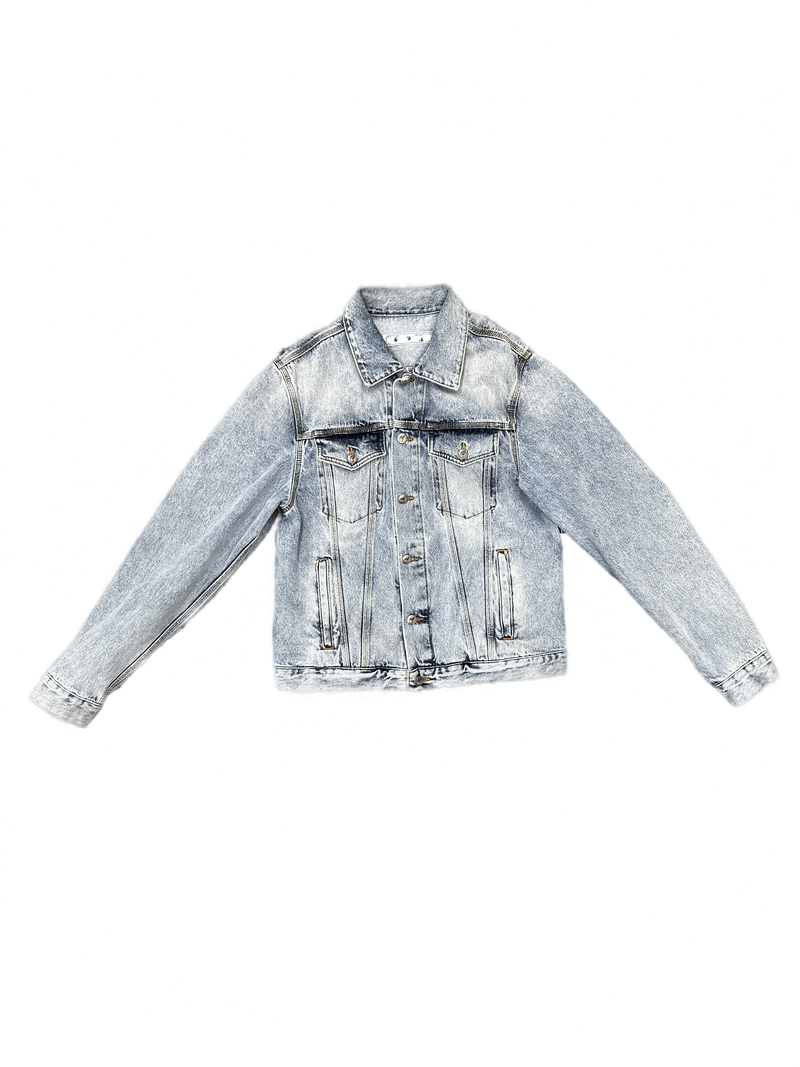 PRE LOVED - OFF WHITE BLUE DENIM JACKET