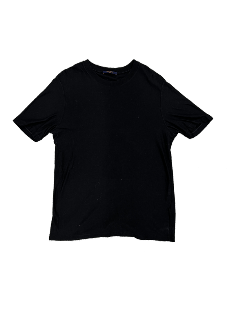 PRE-LOVED - LOUIS VUITTON BLACK COTTON & JACQUARD VELOUR SATELLITE T SHIRT