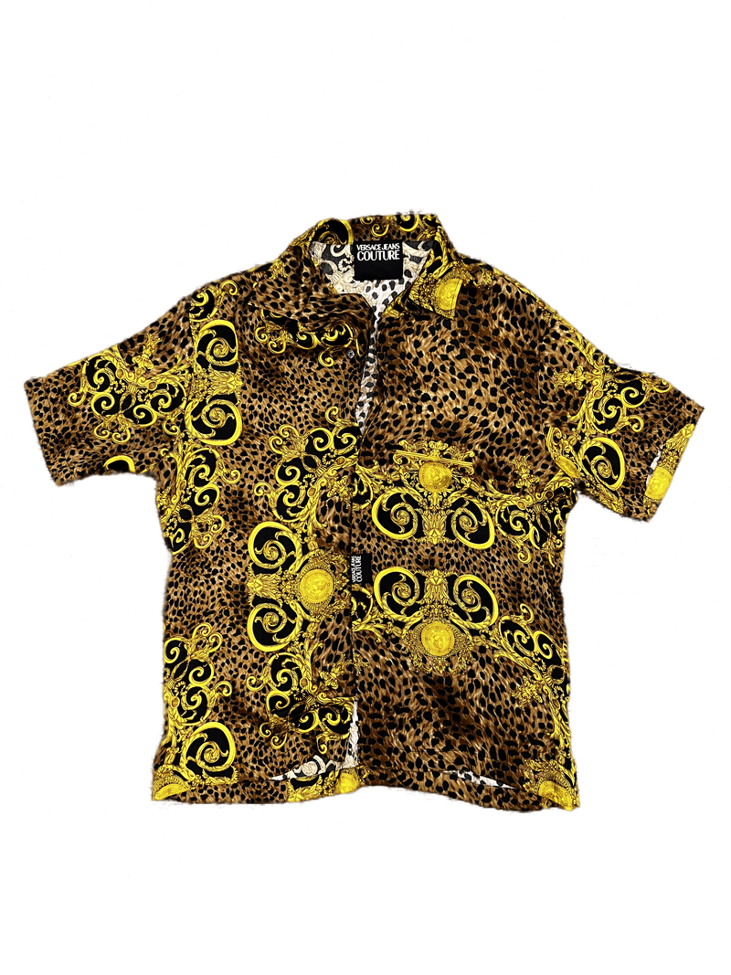 PRE LOVED - VERSACE JEANS COUTURE MEN'S BLACK LOGO COUTURE SHIRT