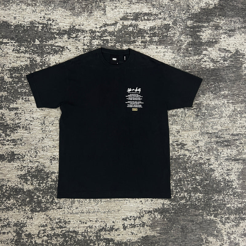 PRE LOVED - KITH "LIFE AFTER DEATH" BLACK T-SHIRT