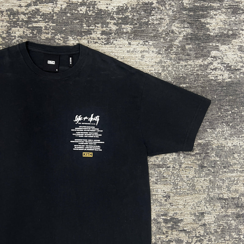 PRE LOVED - KITH "LIFE AFTER DEATH" BLACK T-SHIRT