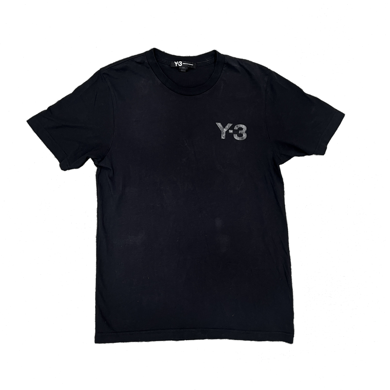 PRE LOVED - Y3 LOGO BLACK T-SHIRT