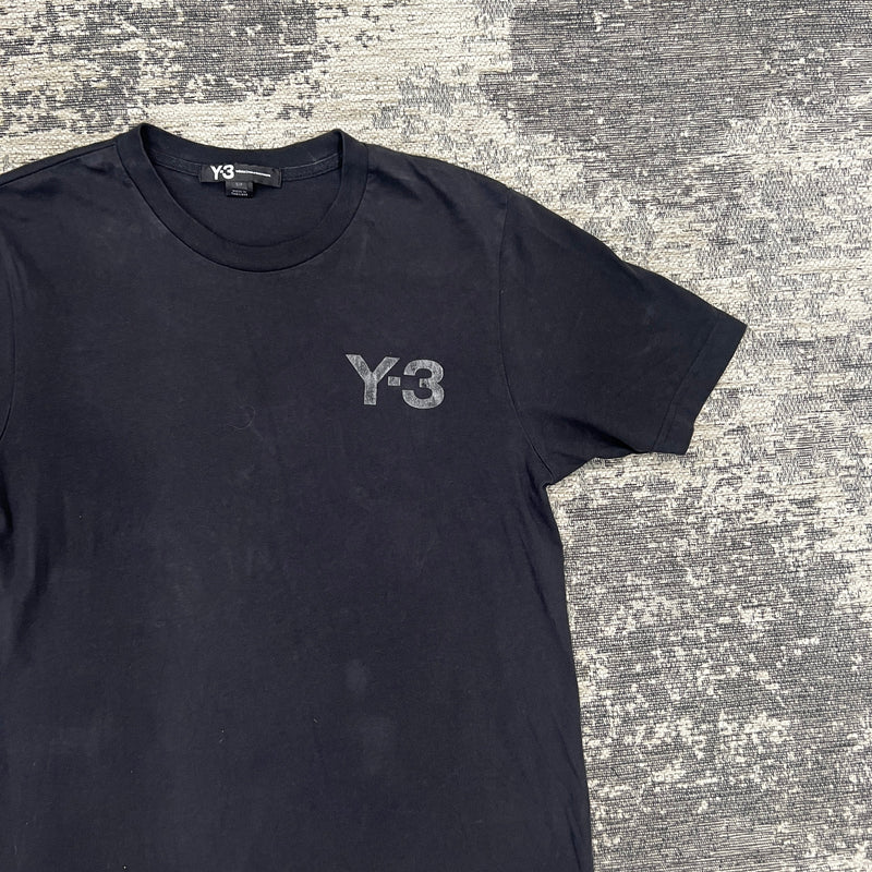 PRE LOVED - Y3 LOGO BLACK T-SHIRT
