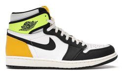 JORDAN 1 RETRO HIGH WHITE BLACK VOLT UNIVERSITY GOLD - The Edit Man London Online