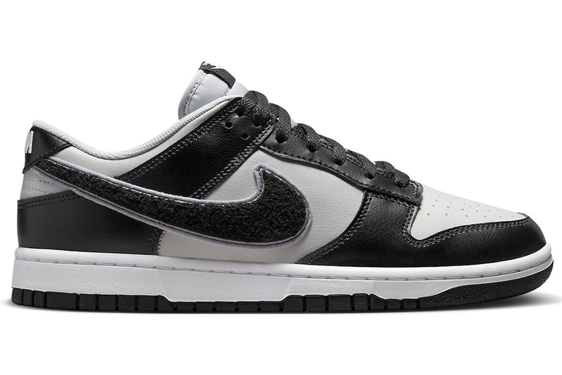 NIKE DUNK LOW CHENILLE SWOOSH BLACK GREY