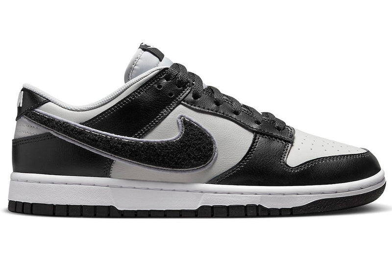 NIKE DUNK LOW CHENILLE SWOOSH BLACK GREY