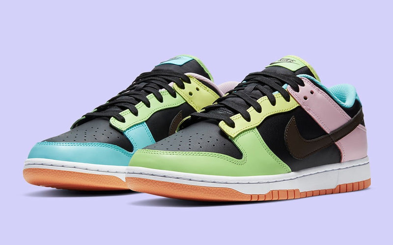 NIKE DUNK LOW FREE 99 ASYMMETRIC BLACK MULTI - The Edit Man London 