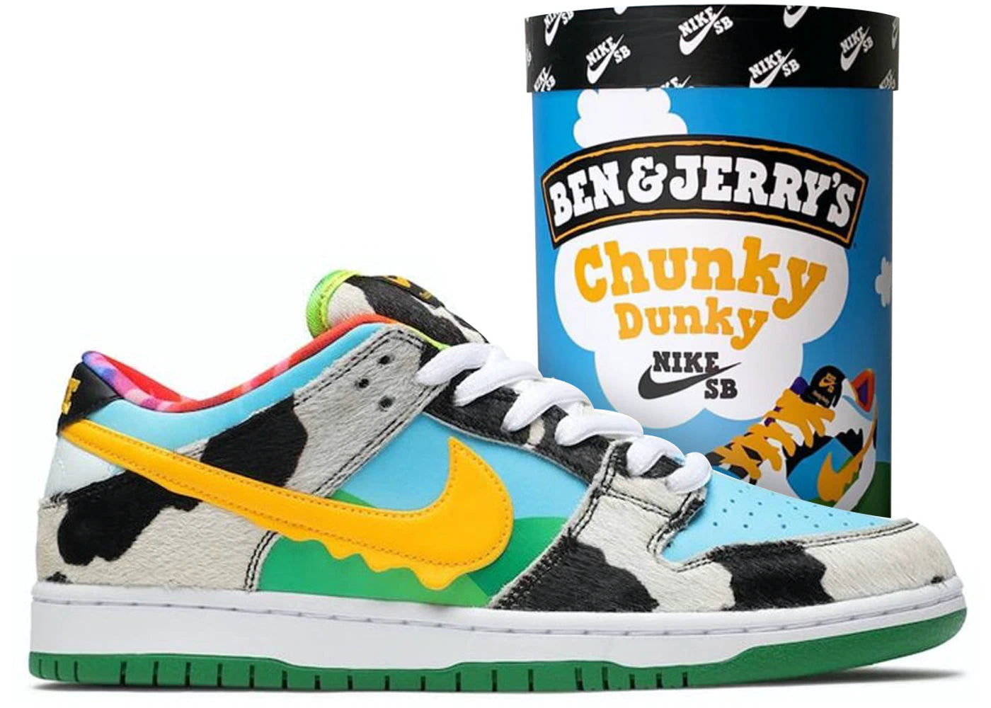 NIKE SB DUNK LOW BEN & JERRY'S CHUNKY DUNKY (F&F PACKAGING)