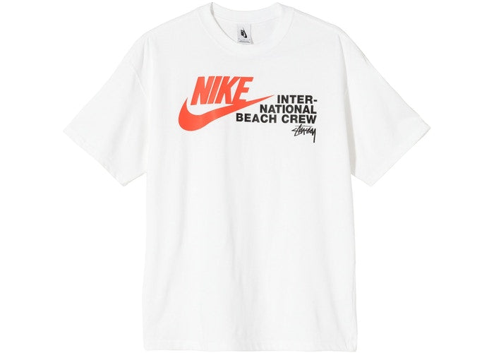 NIKE X STUSSY INTERNATIONAL BEACH CREW T-SHIRT WHITE