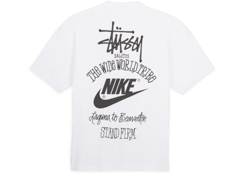 NIKE X STUSSY THE WIDE WORLD TRIBE T-SHIRT WHITE