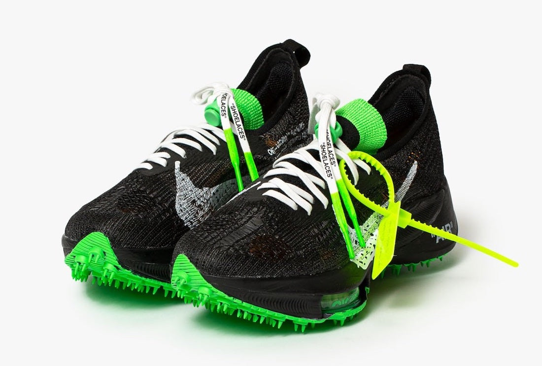 OFF-WHITE X NIKE AIR ZOOM TEMPO BLACK SCREAM GREEN - The Edit LDN
