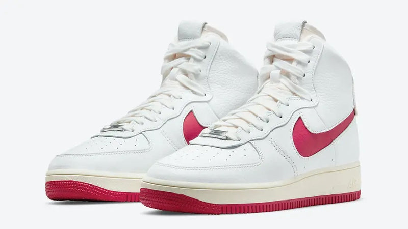 NIKE AIR FORCE STRAPLESS WHITE GYM RED (W) - The Edit LDN