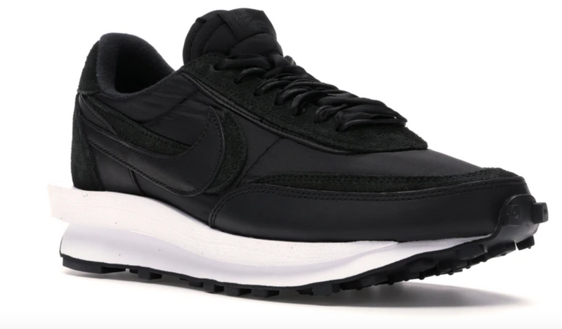 NIKE LD WAFFLE X SACAI  BLACK NYLON - The Edit Man London Online