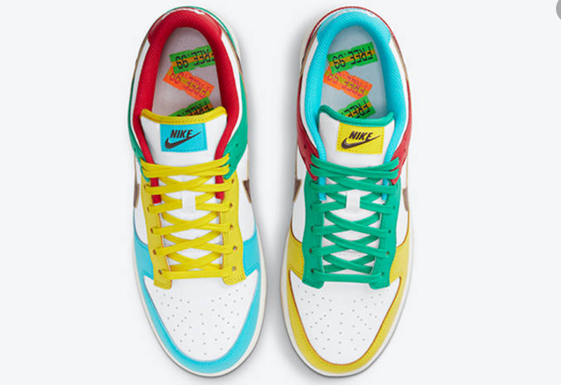 DUNK LOW FREE 99 ASYMMETRIC WHITE MULTI - The Edit LDN