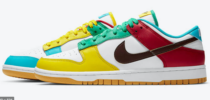 DUNK LOW FREE 99 ASYMMETRIC WHITE MULTI - The Edit LDN