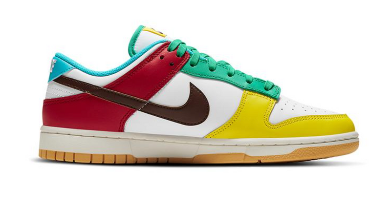 DUNK LOW FREE 99 ASYMMETRIC WHITE MULTI - The Edit LDN