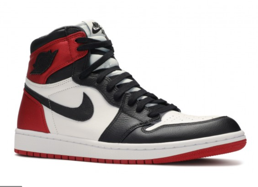 Womens air jordan 1 retro high og sales satin black toe