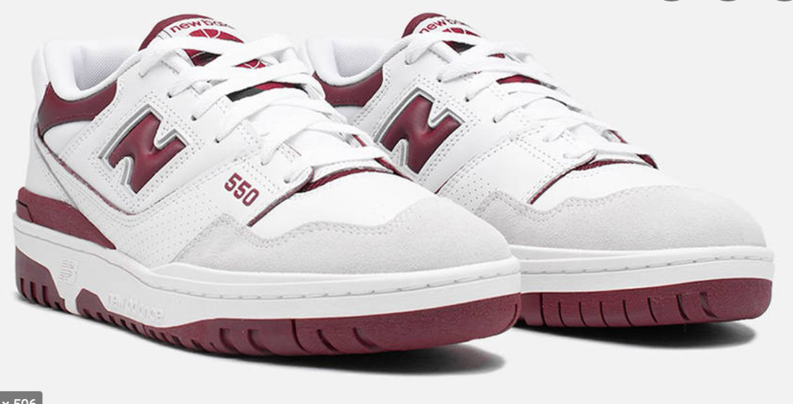 NEW BALANCE 550 SEA SALT BURGUNDY - The Edit LDN