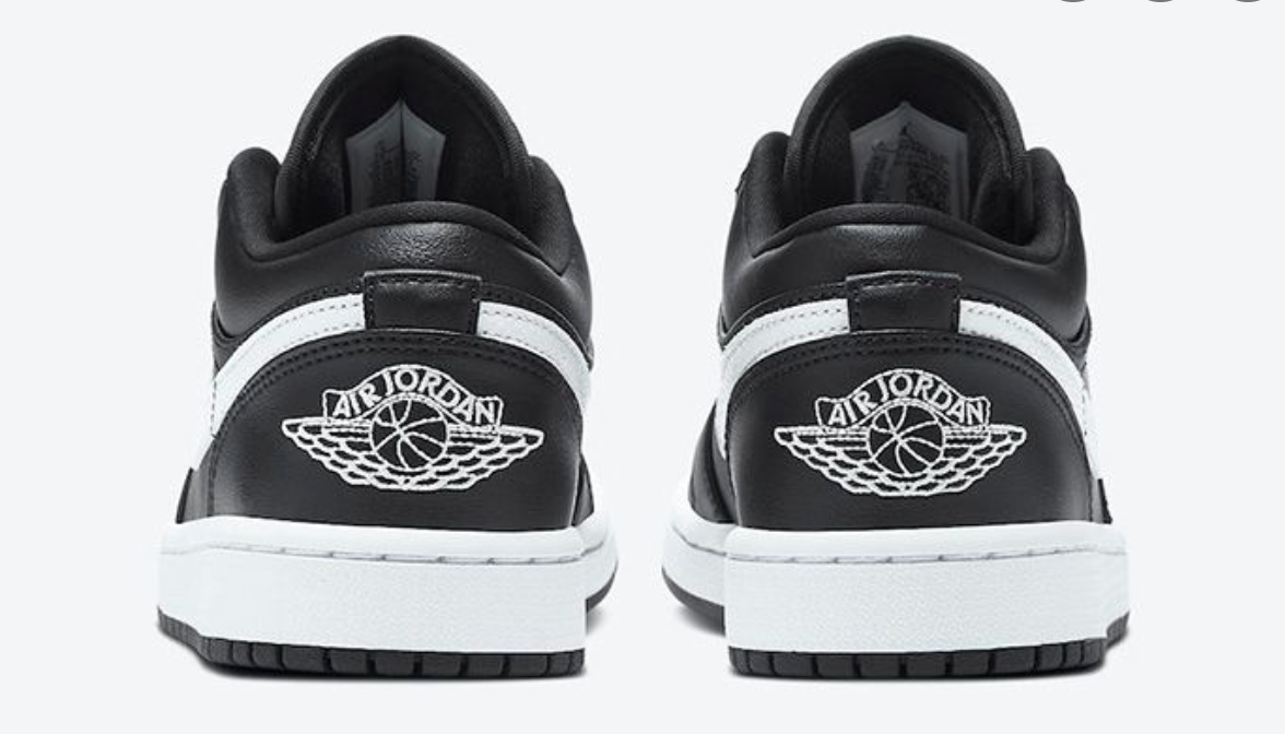 JORDAN 1 LOW SCHWARZ WEIB GRAU M