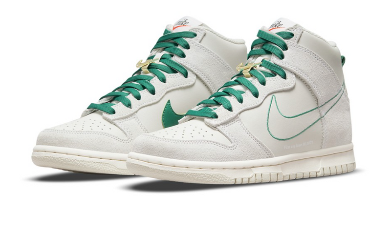 NIKE DUNK HIGH FIRST USE LIGHT BONE GREEN NOISE - The Edit LDN