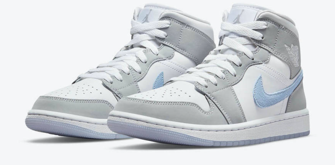 JORDAN 1 MID GREY BLUE - The Edit LDN