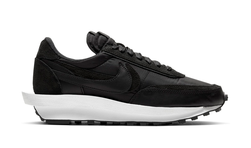 NIKE LD WAFFLE X SACAI  BLACK NYLON - The Edit Man London Online