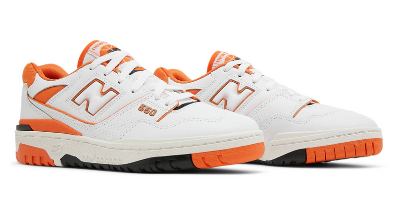 NEW BALANCE 550 ORANGE WHITE - The Edit LDN