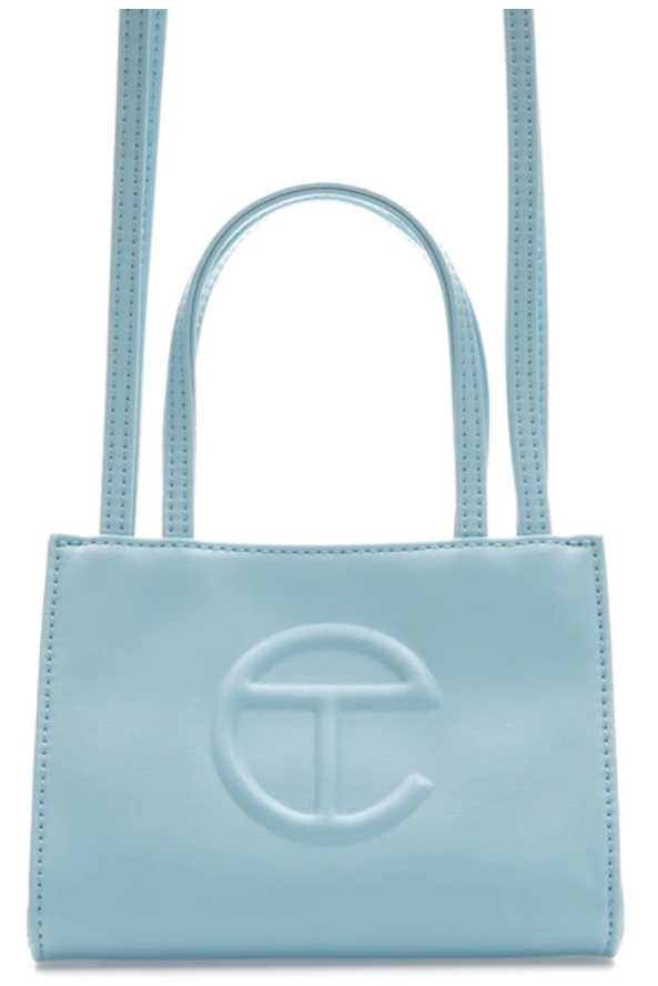 TELFAR SHOPPING BAG SMALL POOL BLUE - The Edit LDN