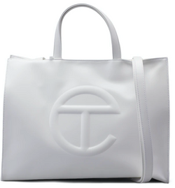 TELFAR SHOPPING BAG MEDIUM WHITE - The Edit LDN