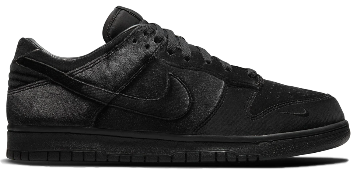 NIKE DUNK LOW DOVER STREET MARKET TRIPLE BLACK VELVET - The Edit LDN