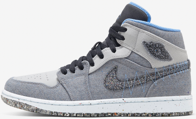 JORDAN 1 MID CRATER GRAU UNIVERSITÄTSBLAU