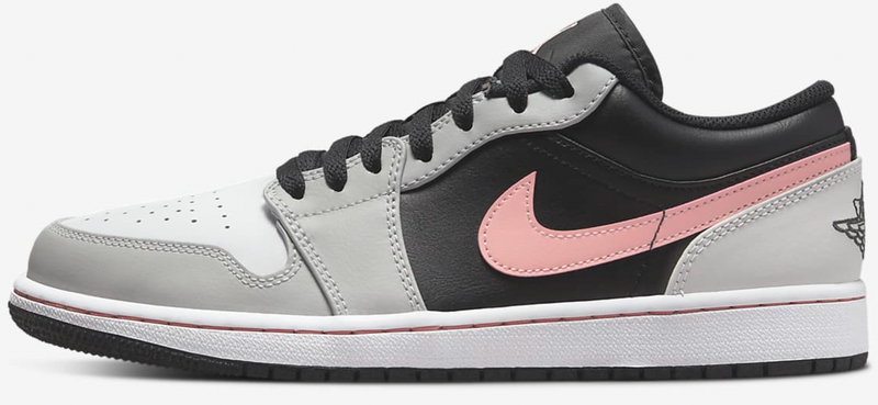 JORDAN 1 LOW BLACK GREY PINK