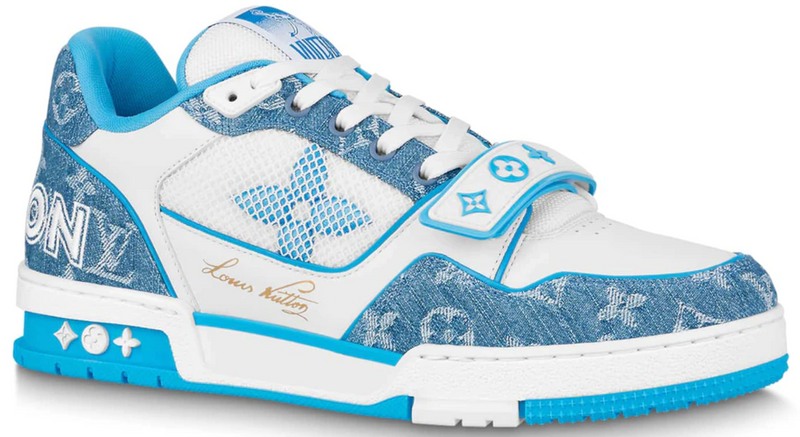 LOUIS VUITTON TRAINER MONOGRAM DENIM LIGHT BLUE - The Edit LDN