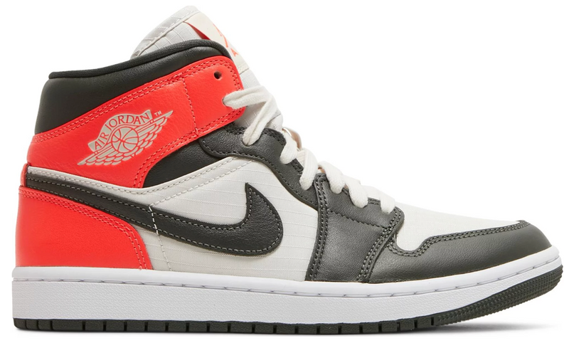 JORDAN 1 MID NEWSPRINT LIGHT OREWOOD BROWN (W)