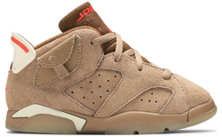 TODDLERS JORDAN 6 RETRO TRAVIS SCOTT BRITISH KHAKI (TD)