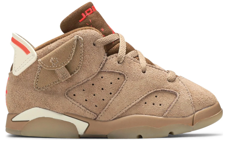 TODDLERS JORDAN 6 RETRO TRAVIS SCOTT BRITISH KHAKI (TD)