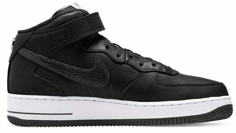 NIKE AIR FORCE 1 MID STUSSY SCHWARZ WEIß