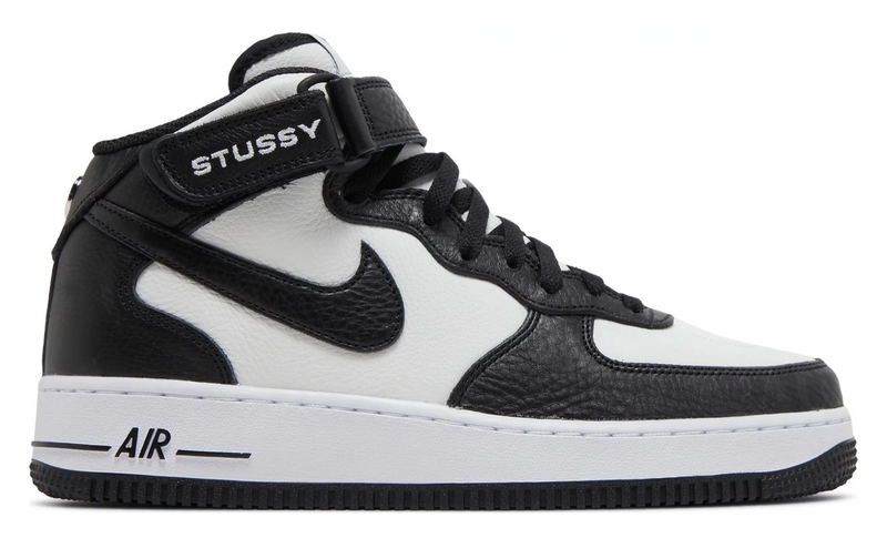 NIKE AIR FORCE 1 MID STUSSY LIGHT BONE SCHWARZ