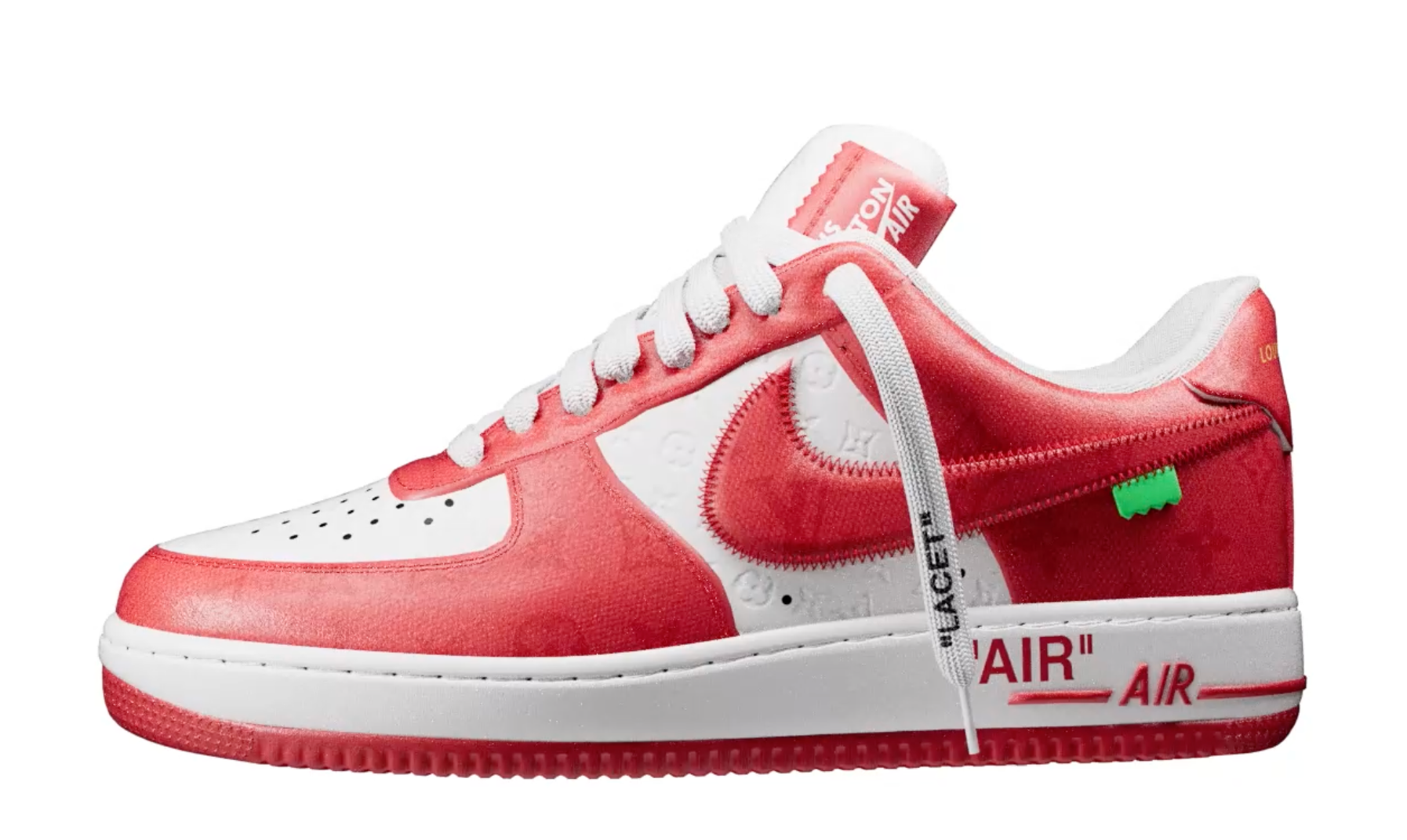 LOUIS VUITTON NIKE AIR FORCE 1 LOW BLANCO ROJO