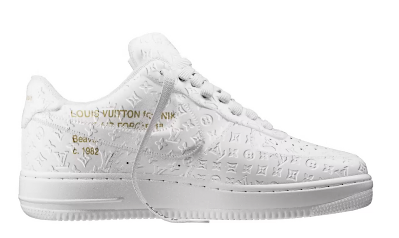 Louis Vuitton x Nike Air Force 1 Low | Size 7.5, Sneaker in Brown/White/Grey