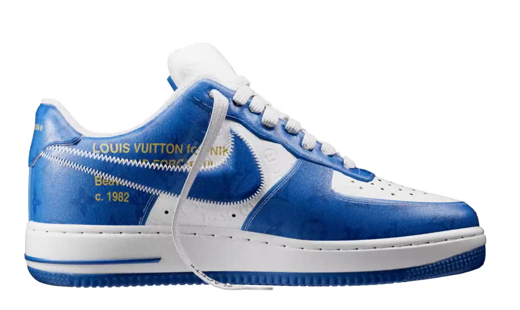 Louis Vuitton Nike Air Force 1 Low White Royal Blue Size UK 10- EU 44.5- US 10.5