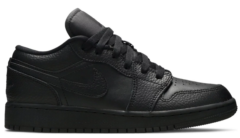 JORDAN 1 LOW TUMBLED LEDER SCHWARZ (GS)