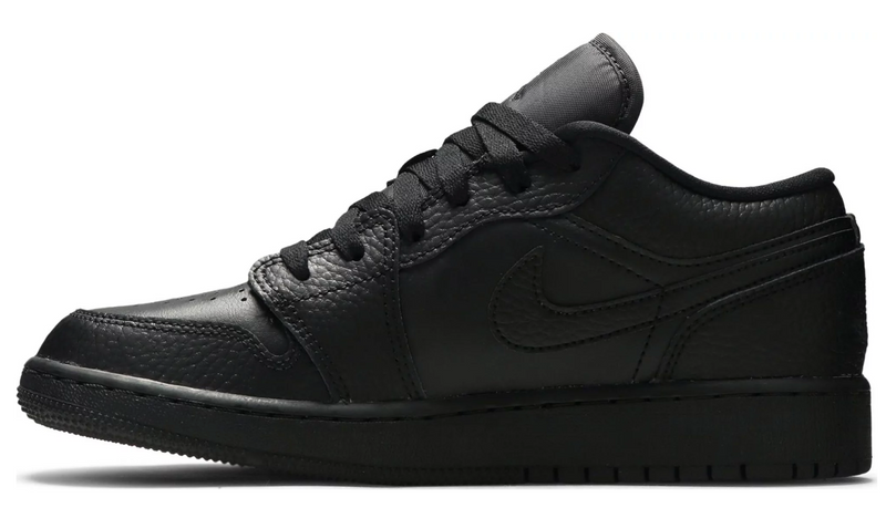 JORDAN 1 LOW TUMBLED LEDER SCHWARZ (GS)