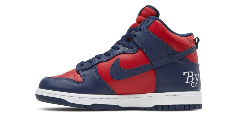 nike sb dunk high supreme by any means navy