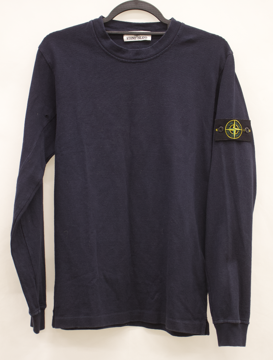 Stone island long outlet sleeve navy