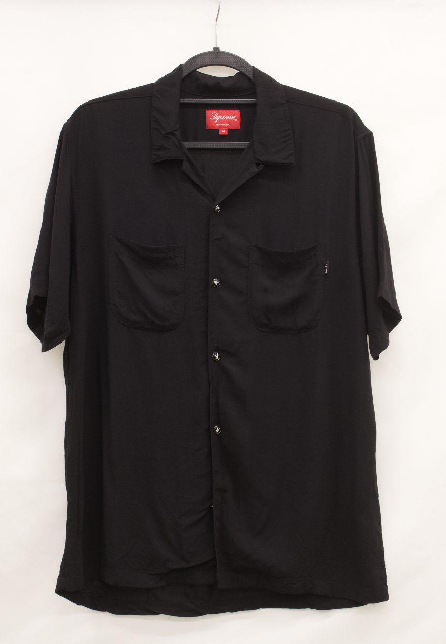 PRE LOVED - SUPREME PLAYBOY BLACK BUTTON UP SHIRT