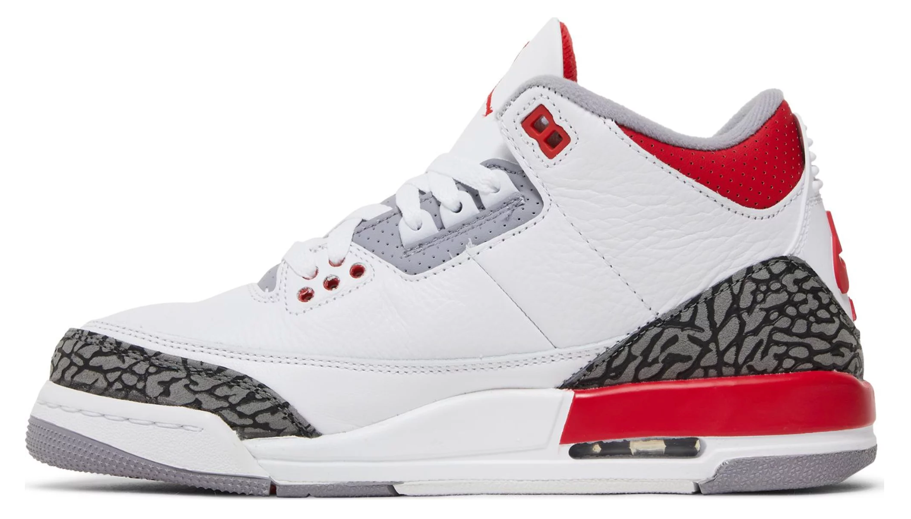 Air jordan 3 sales white and red